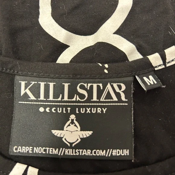 Killstar black & white sleeveless dress, Medium - Picture 4 of 5